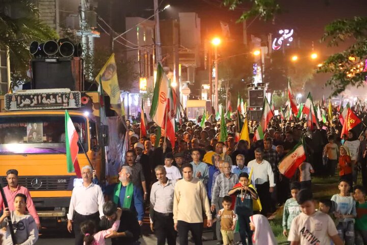 تصاویر/ هفتاد و یکمین شب از شب‌های حماسه انتقام خون رهبر شهید انقلاب در شهرستان بافق