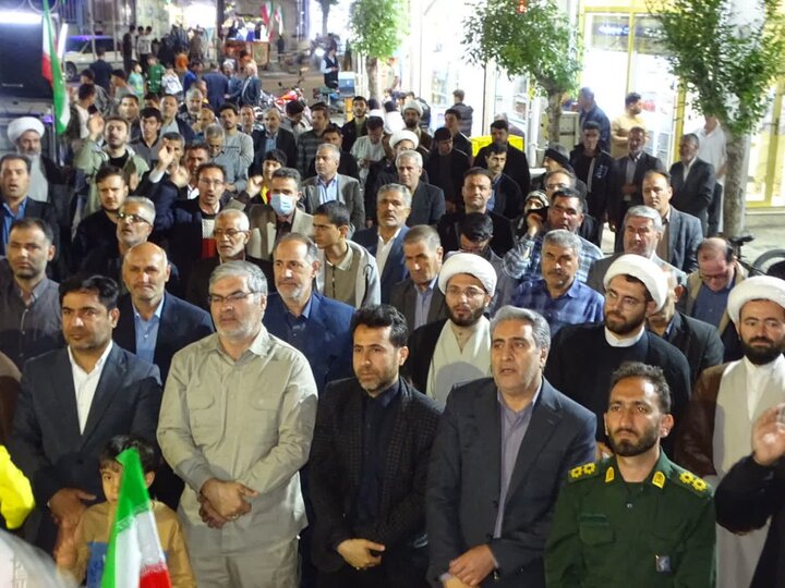 تصاویر/ خونخواهی رهبر شهید؛ فریاد یکپارچه مردم شهرستان چهاربرج در هفتاد و یکمین تجمع شبانه