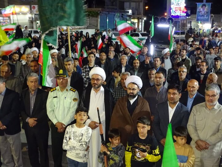 تصاویر/ خونخواهی رهبر شهید؛ فریاد یکپارچه مردم شهرستان چهاربرج در هفتاد و یکمین تجمع شبانه