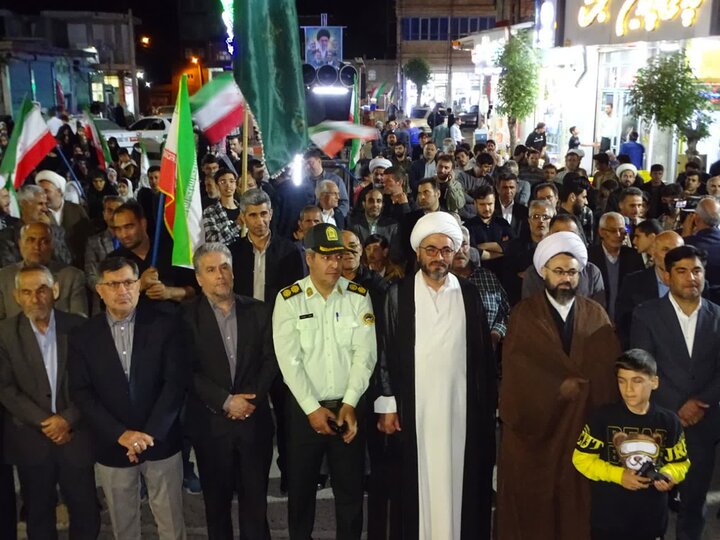 تصاویر/ خونخواهی رهبر شهید؛ فریاد یکپارچه مردم شهرستان چهاربرج در هفتاد و یکمین تجمع شبانه