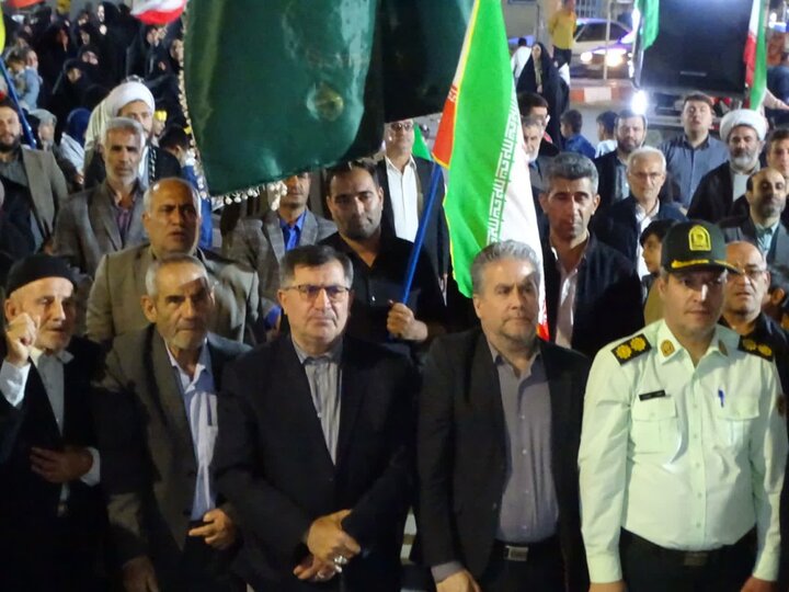 تصاویر/ خونخواهی رهبر شهید؛ فریاد یکپارچه مردم شهرستان چهاربرج در هفتاد و یکمین تجمع شبانه