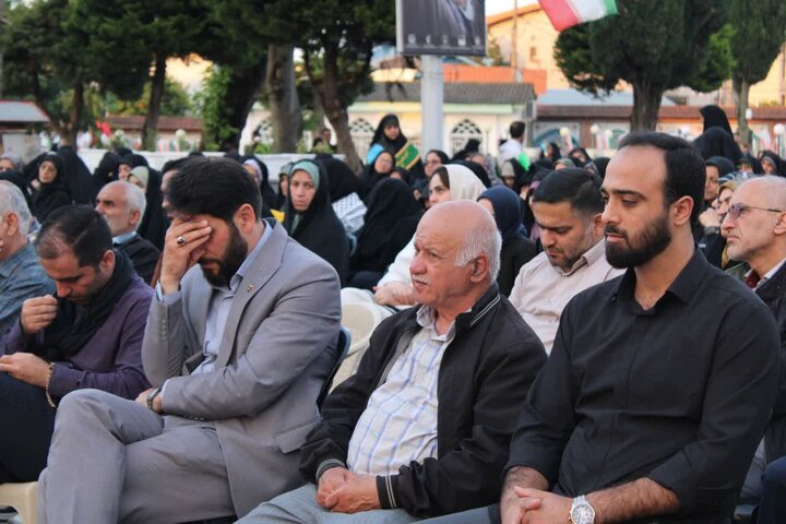 تصاویر/ مراسم دهمین سالگرد شهید مدافع حرم، شهید رضا حاجی زاده در بقعه امامزاده ابراهیم (ع) آمل