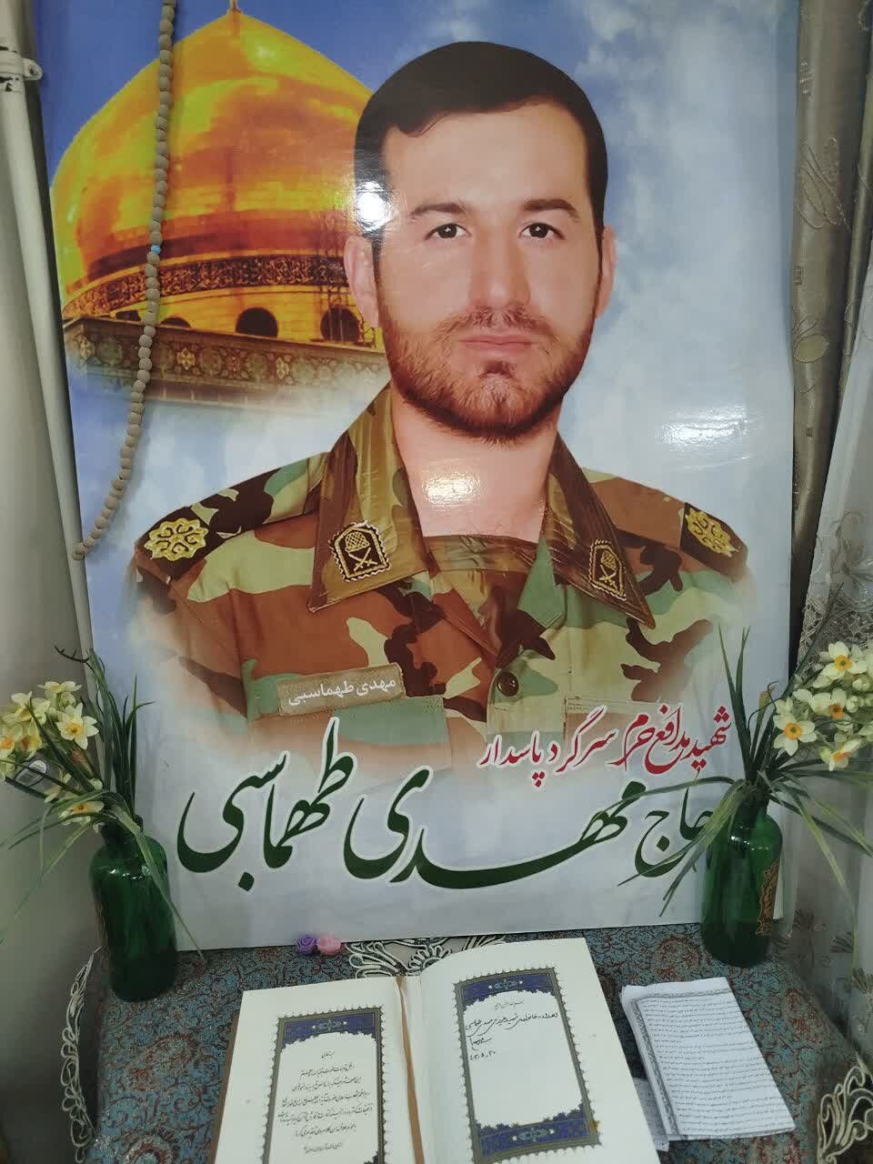 دیدارمسئول نمایندگی ولی فقیه در سپاه کاشان با خانواده شهید مهدی طهماسبی
