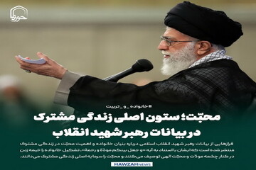 عکس نوشت| محبّت؛ ستون اصلی زندگی مشترک در بیانات رهبر شهید انقلاب