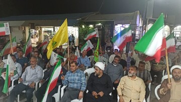 تصاویر/ هفتاد و سومین شب از تجمع مردم خارگ و بیعت با رهبر انقلاب