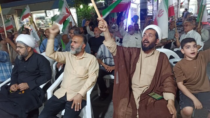 تصاویر/ هفتاد و سومین شب از تجمع مردم خارگ و بیعت با رهبر انقلاب