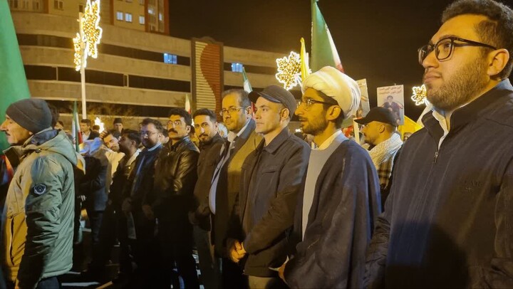 تصاویر/ هفتادوچهارمین شب ایستادگی مردم انقلابی سراب