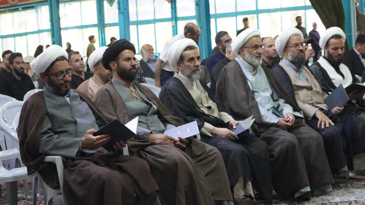 تصاویر/ حضور جمعی از مسئولان نهادهای حوزوی در مراسم چهلمین روز شهادت شهیدان مهدور

