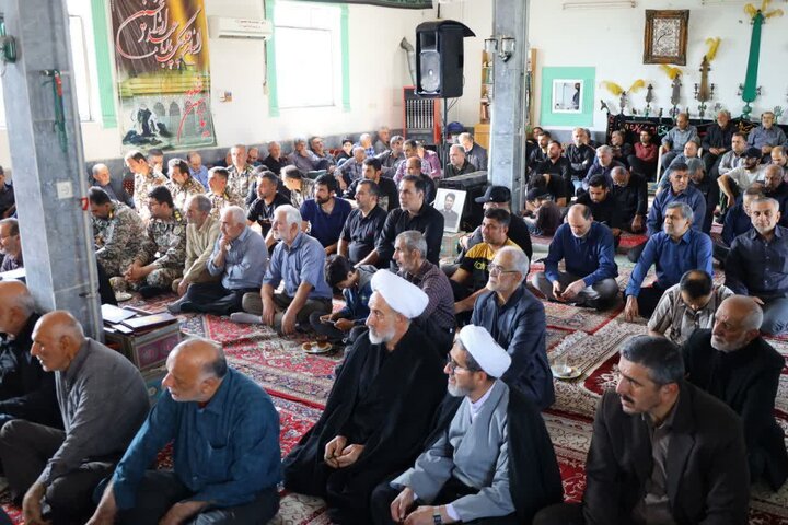تصاویر/ اربعین شهید امیرحسین صباغی در پیرتکیه ملک کلا قائمشهر با حضور نماینده ولی فقیه در مازندران