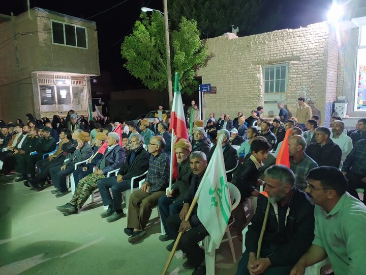 تصاویر/ مراسم شب‌های اقتدار روستای نردین با حضور سردار عباس مطهری
