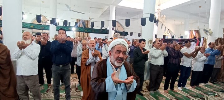 نماز جمعه آب‌پخش به روایت تصویر
