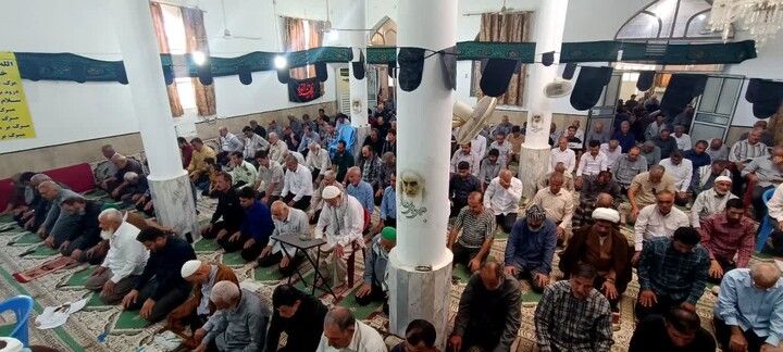 نماز جمعه آب‌پخش به روایت تصویر