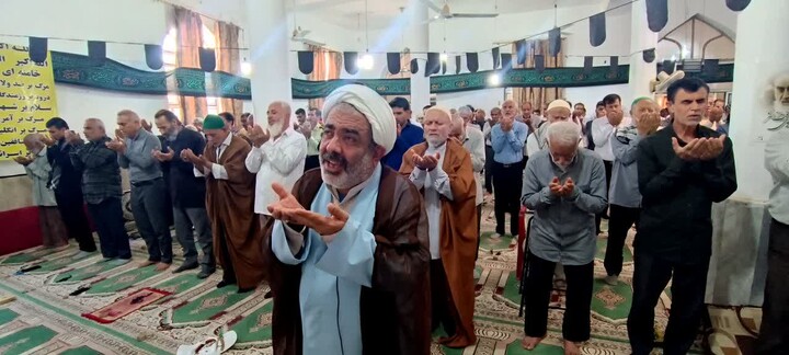 نماز جمعه آب‌پخش به روایت تصویر