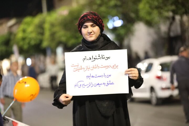 تصاویر/ رزم پلاکاردی مردم مبعوث‌ شده‌ی شهرستان بابل
