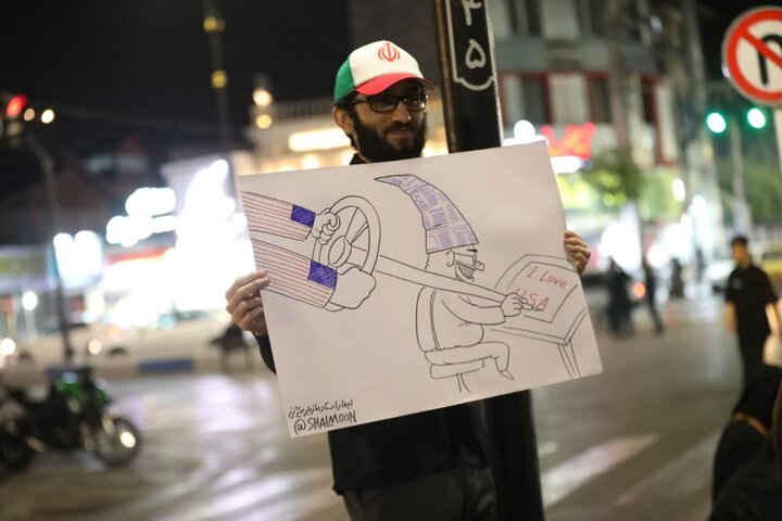تصاویر/ رزم پلاکاردی مردم مبعوث‌ شده‌ی شهرستان بابل