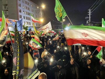تصاویر/ طنین اقتدار شب ۷۷ مقاومت در خیابان‌های ملارد