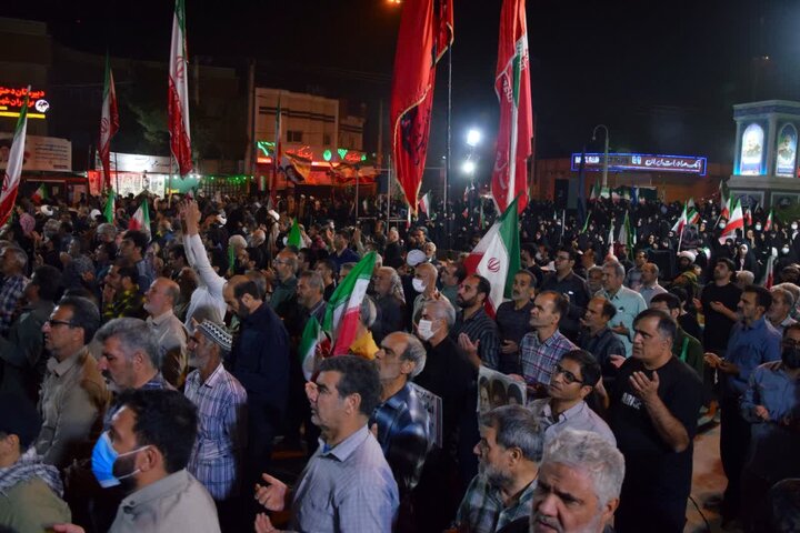 تصاویر| هفتادوهفتمین شب حضور حماسی آران وبیدگلی هادرمیدان سردارسلیمانی
