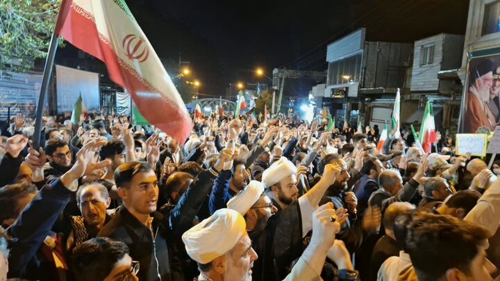 تصاویر / اجتماع پرشور مردم متدین اسکو در ویژه برنامه شب‌های مرند