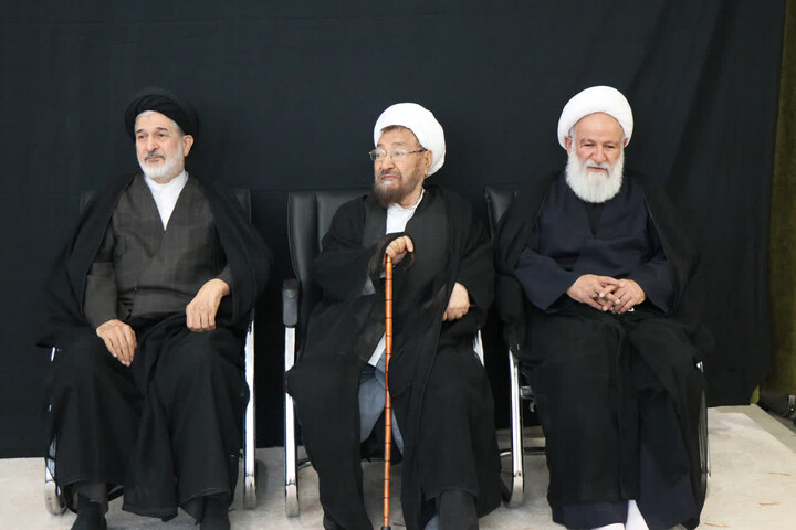 تصاویر/ مراسم عزاداری سالروز شهادت امام محمد تقی (علیه السلام) با حضور آیت الله العظمی نوری همدانی