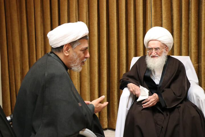 تصاویر/ مراسم عزاداری سالروز شهادت امام محمد تقی (علیه السلام) با حضور آیت الله العظمی نوری همدانی