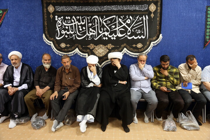 تصاویر/ مراسم عزاداری شهادت حضرت امام جواد‌ علیه‌السلام در دفتر آیت الله فقیهی