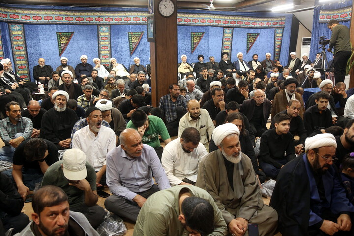 تصاویر/ مراسم عزاداری شهادت حضرت امام جواد‌ علیه‌السلام در دفتر آیت الله فقیهی