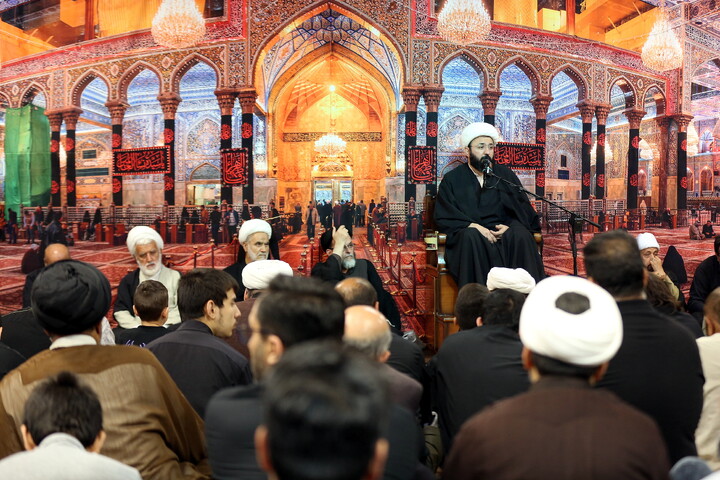 تصاویر/ مراسم عزاداری شهادت حضرت امام جواد‌ علیه‌السلام در دفتر آیت الله فقیهی