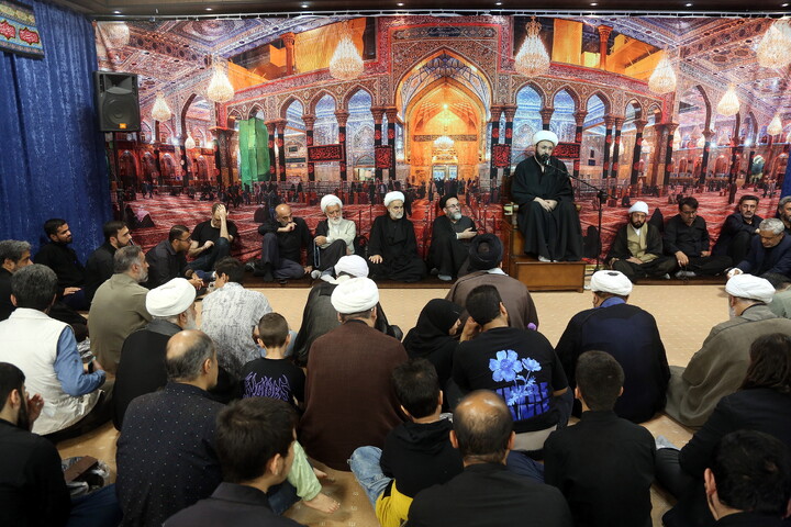 تصاویر/ مراسم عزاداری شهادت حضرت امام جواد‌ علیه‌السلام در دفتر آیت الله فقیهی