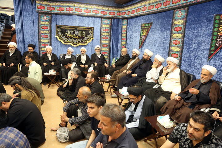 تصاویر/ مراسم عزاداری شهادت حضرت امام جواد‌ علیه‌السلام در دفتر آیت الله فقیهی