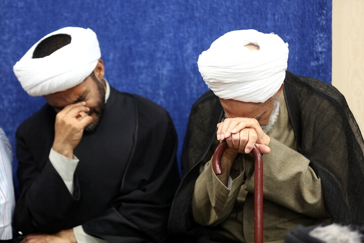 تصاویر/ مراسم عزاداری شهادت حضرت امام جواد‌ علیه‌السلام در دفتر آیت الله فقیهی