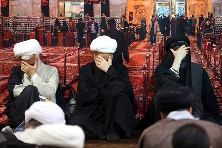 تصاویر/ مراسم عزاداری شهادت حضرت امام جواد‌ علیه‌السلام در دفتر آیت الله فقیهی