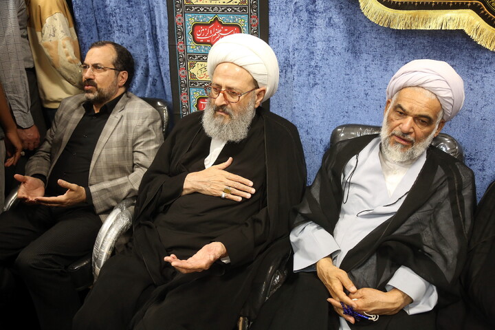 تصاویر/ مراسم عزاداری شهادت حضرت امام جواد‌ علیه‌السلام در دفتر آیت الله فقیهی