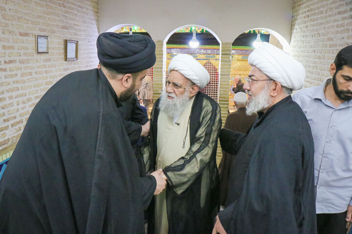 تصاویر/ زیارت آیت الله علی کریمی جهرمی در آستان مقدس حرم حضرت موسی مبرقع علیه‌السلام
