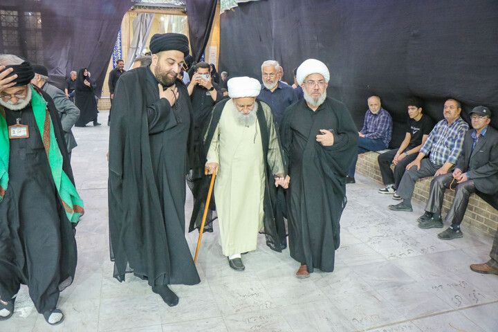 تصاویر/ زیارت آیت الله علی کریمی جهرمی در آستان مقدس حرم حضرت موسی مبرقع علیه‌السلام