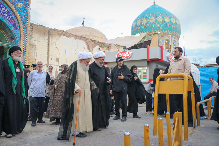 تصاویر/ زیارت آیت الله علی کریمی جهرمی در آستان مقدس حرم حضرت موسی مبرقع علیه‌السلام