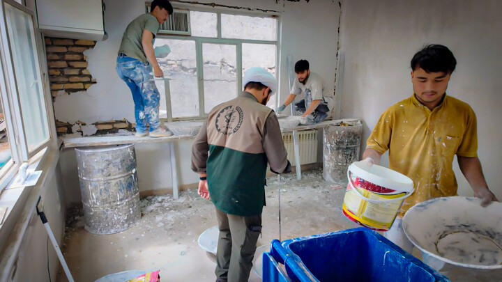 تصاویر/ فعالیت عمرانی جهادگران حوزوی همدان در تهران