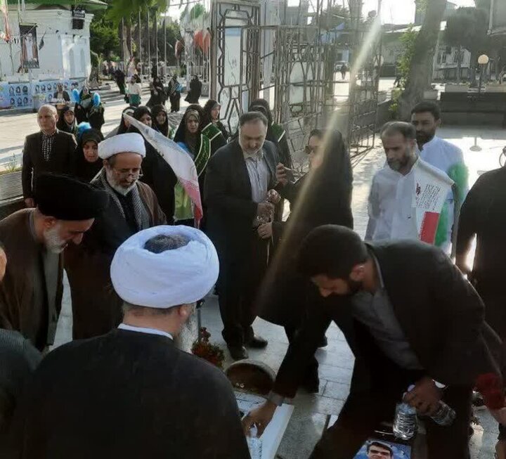 تصاویر/ نماینده ولی فقیه در سازمان بنیاد شهید کشور در بقعه متبرکه امامزاده ابراهیم (ع)