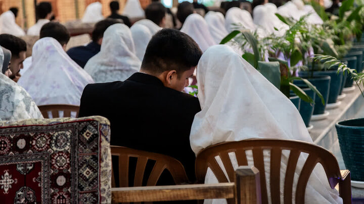 تصاویر/ برگزاری مراسم ازدواج صد زوج جوان آران و بیدگلی