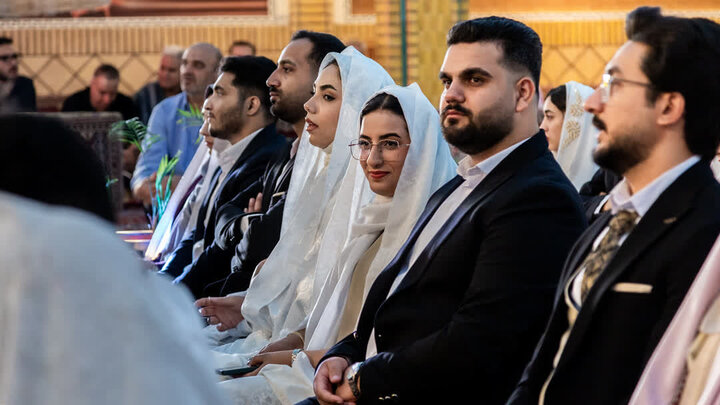 تصاویر/ برگزاری مراسم ازدواج صد زوج جوان آران و بیدگلی