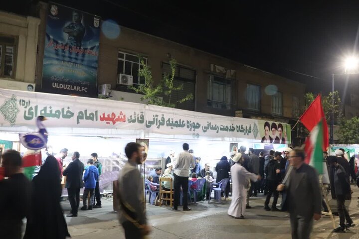 تصاویر/ فعالیت قرارگاه خدمت رسانی مدرسه علمیه قرآنی قائد شهید امام خامنه‌ای ارومیه