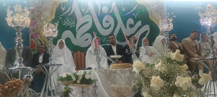 تصاویر/جشن ازدواج جوانان شهرستان خمین همزمان با سالروز ازدواج حضرت فاطمه(س)و امیرالمؤمنین(ع)