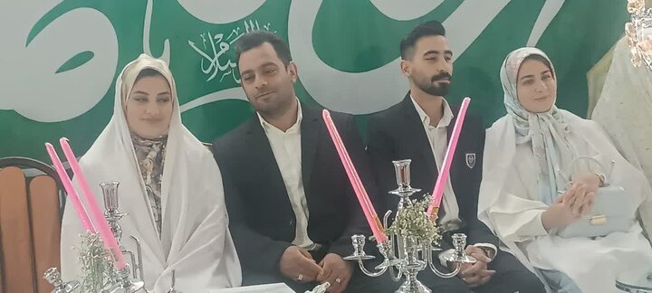 تصاویر/جشن ازدواج جوانان شهرستان خمین همزمان با سالروز ازدواج حضرت فاطمه(س)و امیرالمؤمنین(ع)
