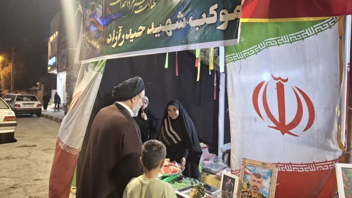تصاویر/ بازدید امام جمعه جم از موکب های فعال در میدان شهر