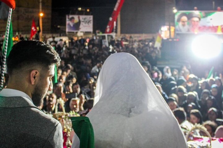 تصاویر/جشن بزرگ پیوند آسمانی زوج های جانفدا در زرندیه