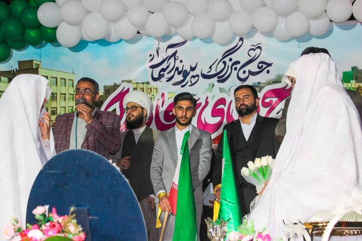 تصاویر/جشن بزرگ پیوند آسمانی زوج های جانفدا در زرندیه