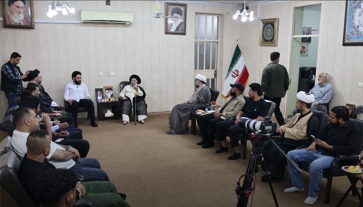 تصاویر/دیدار فرماندهان حشد الشعبی بصره با  آیت‌الله موسوی جزایری