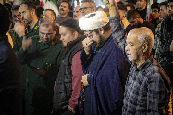 تصاویر/ وداع باشکوه مردم بهار با پیکر سرگرد پاسدار شهید نادر حمیدیان
