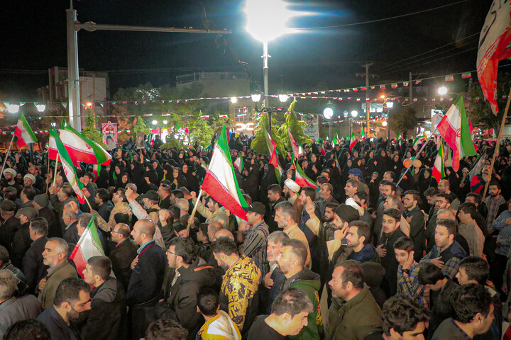 تصاویر/ وداع باشکوه مردم بهار با پیکر سرگرد پاسدار شهید نادر حمیدیان