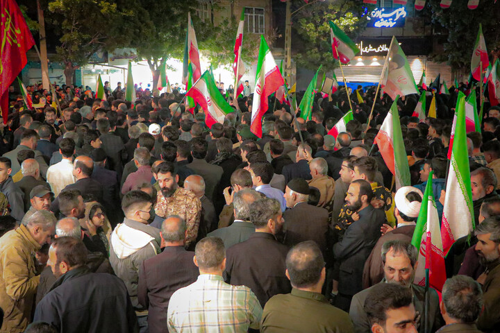 تصاویر/ وداع باشکوه مردم بهار با پیکر سرگرد پاسدار شهید نادر حمیدیان
