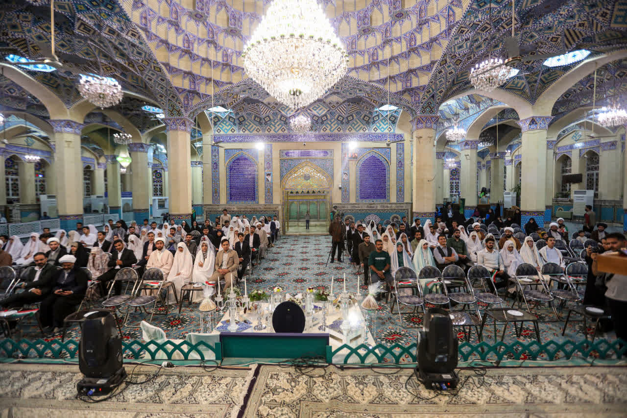 تصاویر/ جشن ازدواج طلبگی با حضور زوج‌های طلبه برادر و خواهر حوزه علمیه استان یزد